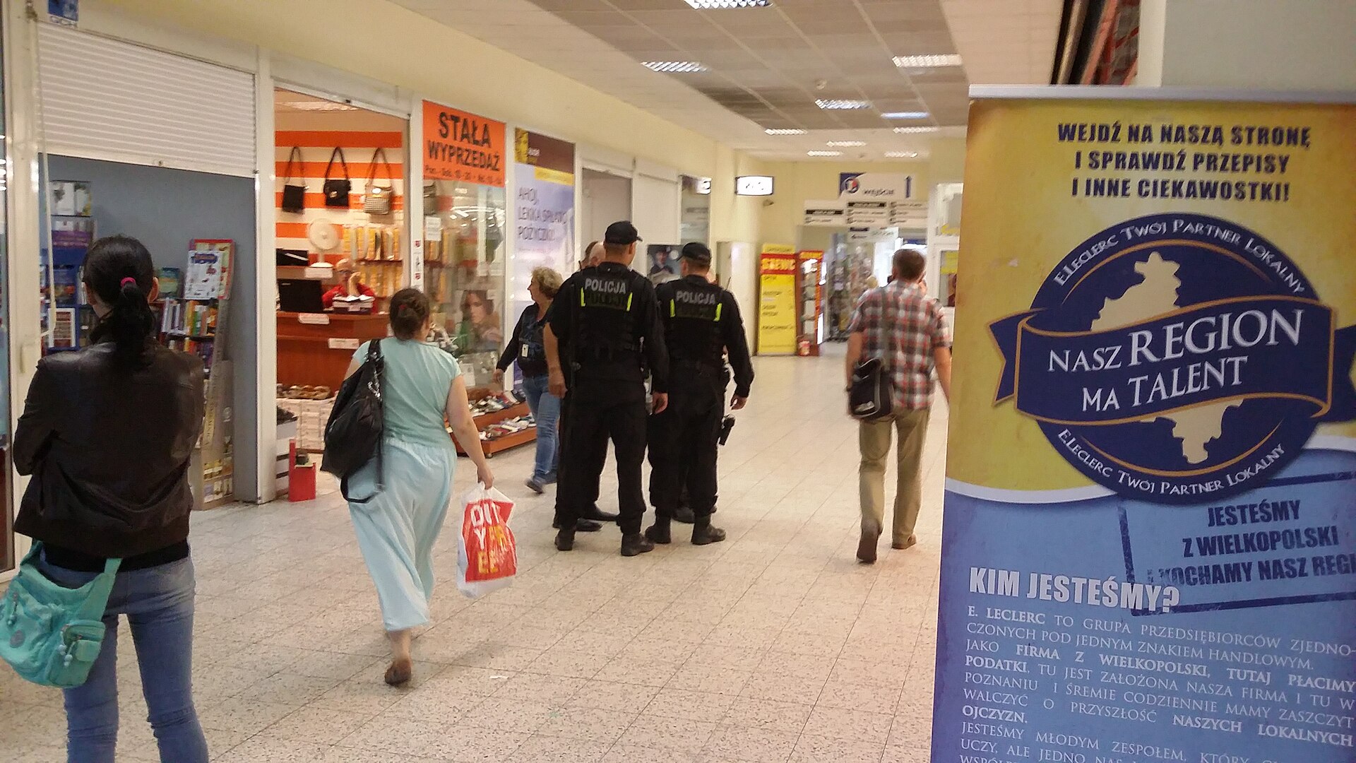 Walking the shopping hall